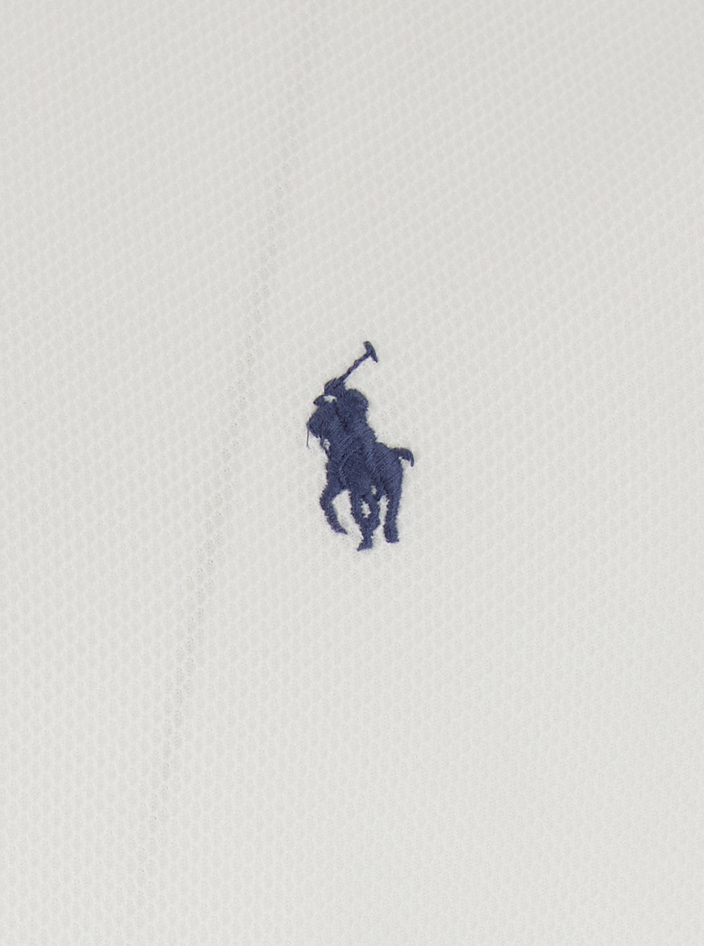 White Polo with Classic Collar and Pony Embroidery on the Front in Cotton Man Tshirts Shirts