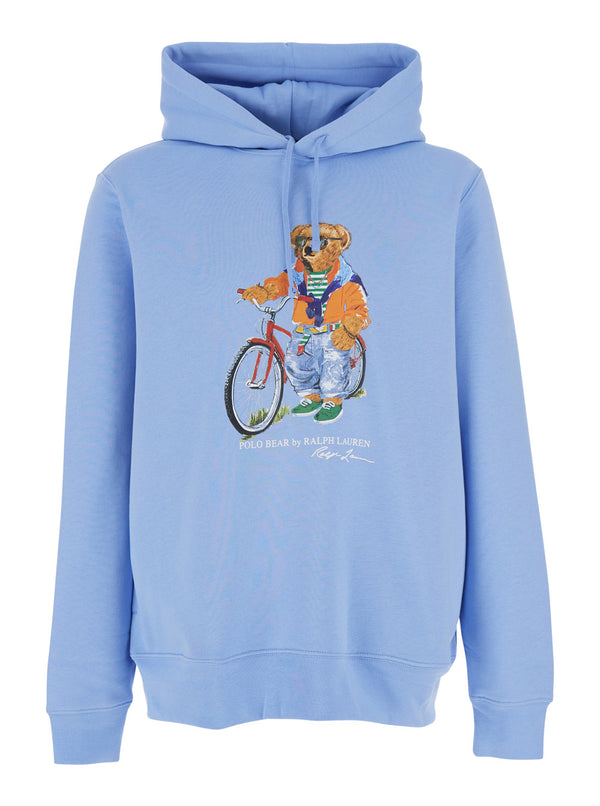 Hoodie Light Blue Cotton Sweatshirts