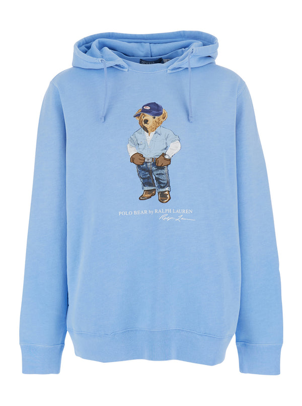 Hoodie Light Blue Cotton Sweatshirts