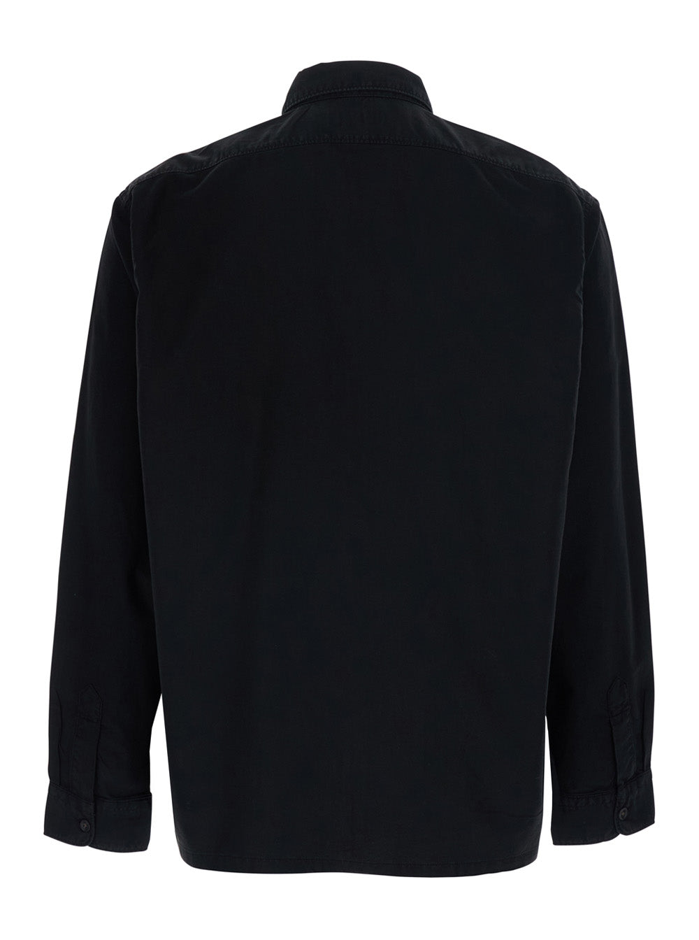 Black Jacket with Zip Closure and Pony Logo on the Front in Cotton for Men Outerwear