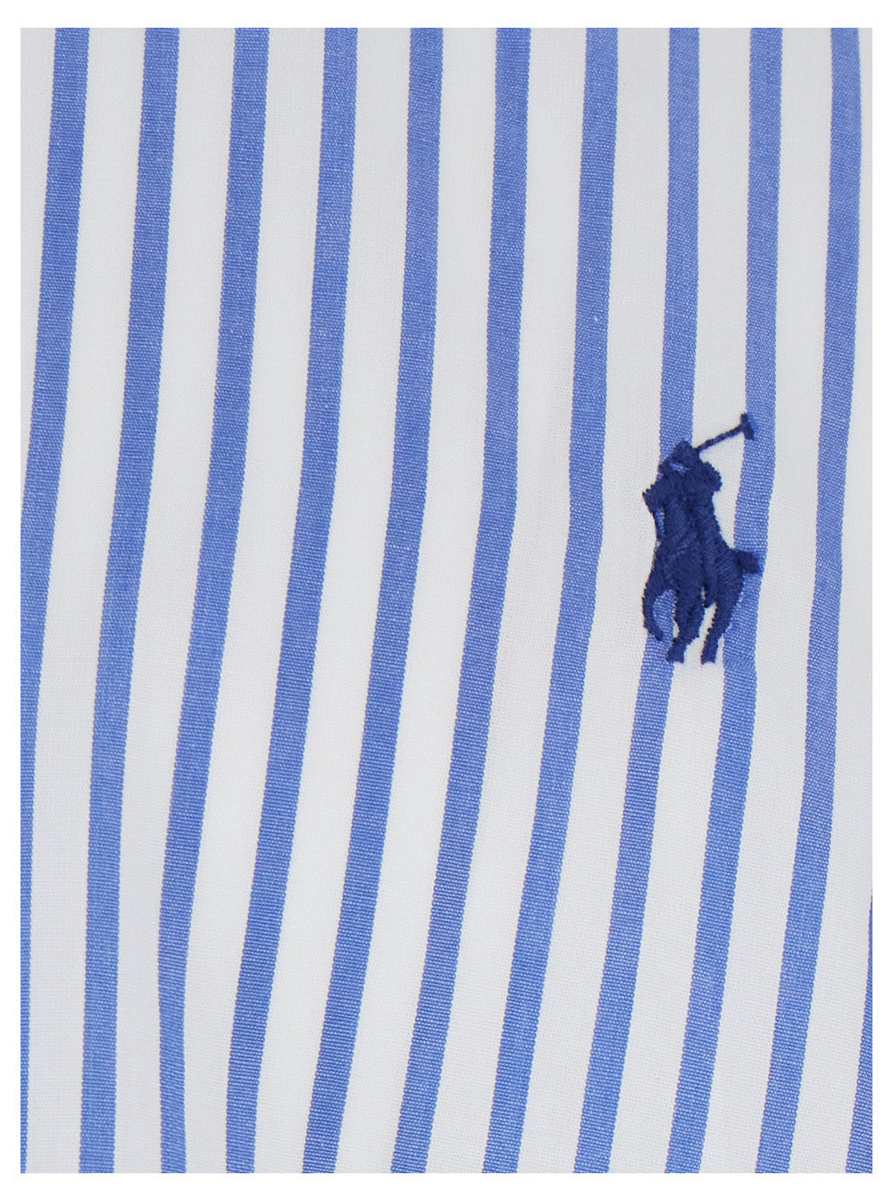 Light Blue Shirt With Striped Design And Classic Collar In Cotton Man Blouses