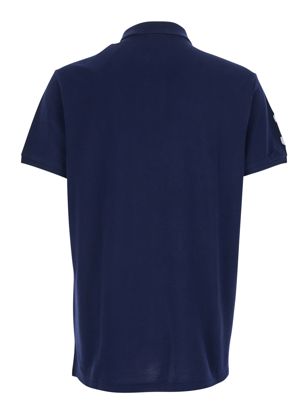 Blue Polo Shirt With Classic Collar And Logo On The Front In Cotton For Men Blu Tshirts