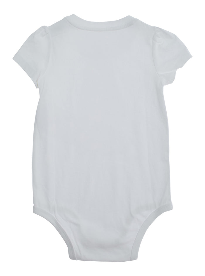 White Romper Polo Ralph Lauren Kids With Round Neck And Maxi Logo On The Front Cotton Jumpsuits
