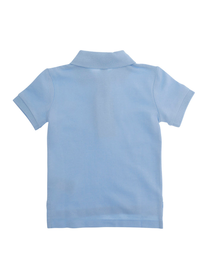 Polo Ralph Lauren Kids T-Shirt With Collar And Short Sleeves Light Blue For Girl Tshirts Shirts