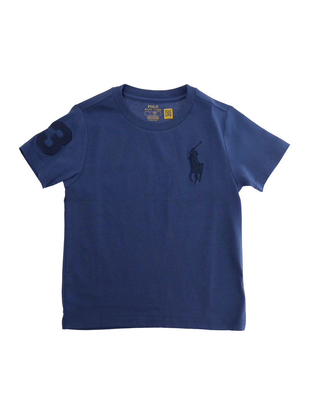 Blue Polo T-Shirt with Round Neck and Front Logo in Cotton for Men Blu Tshirts Shirts