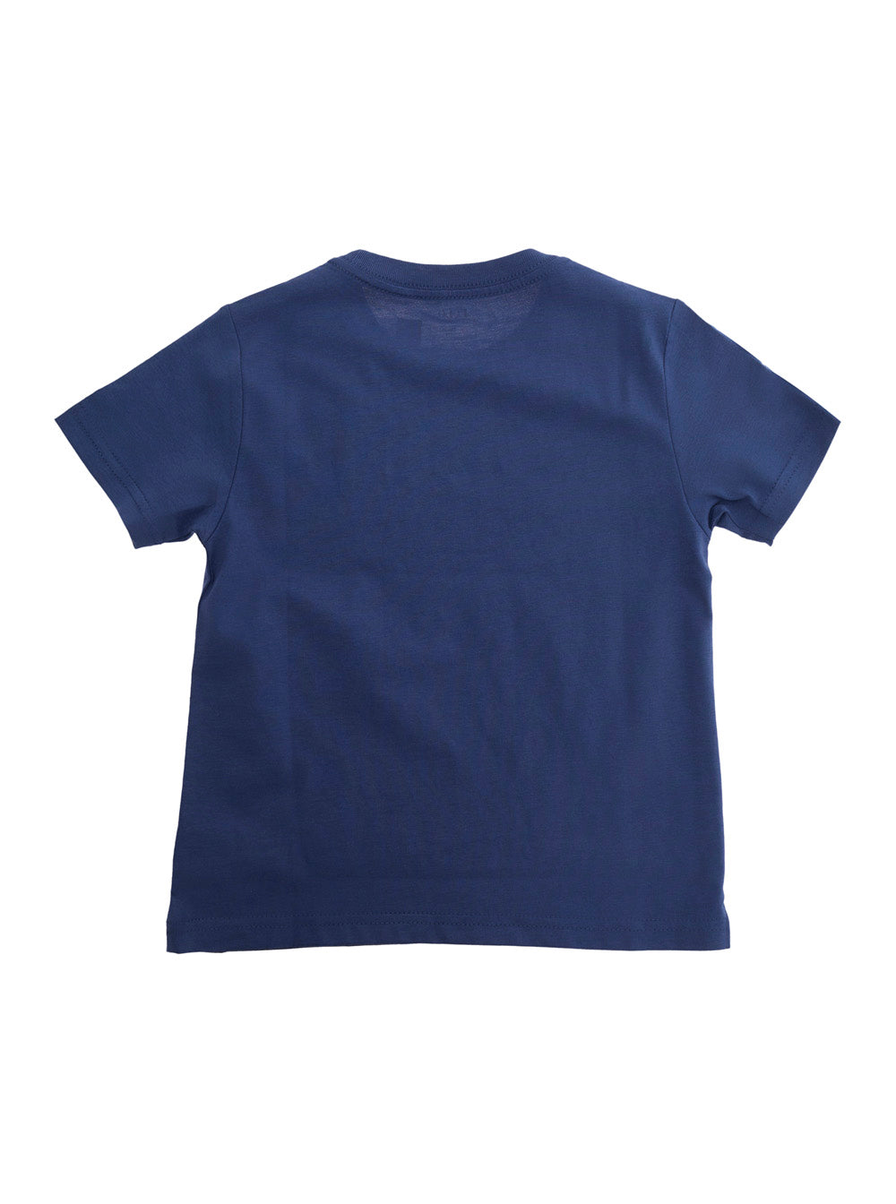 Blue Polo T-Shirt with Round Neck and Front Logo in Cotton for Men Blu Tshirts Shirts