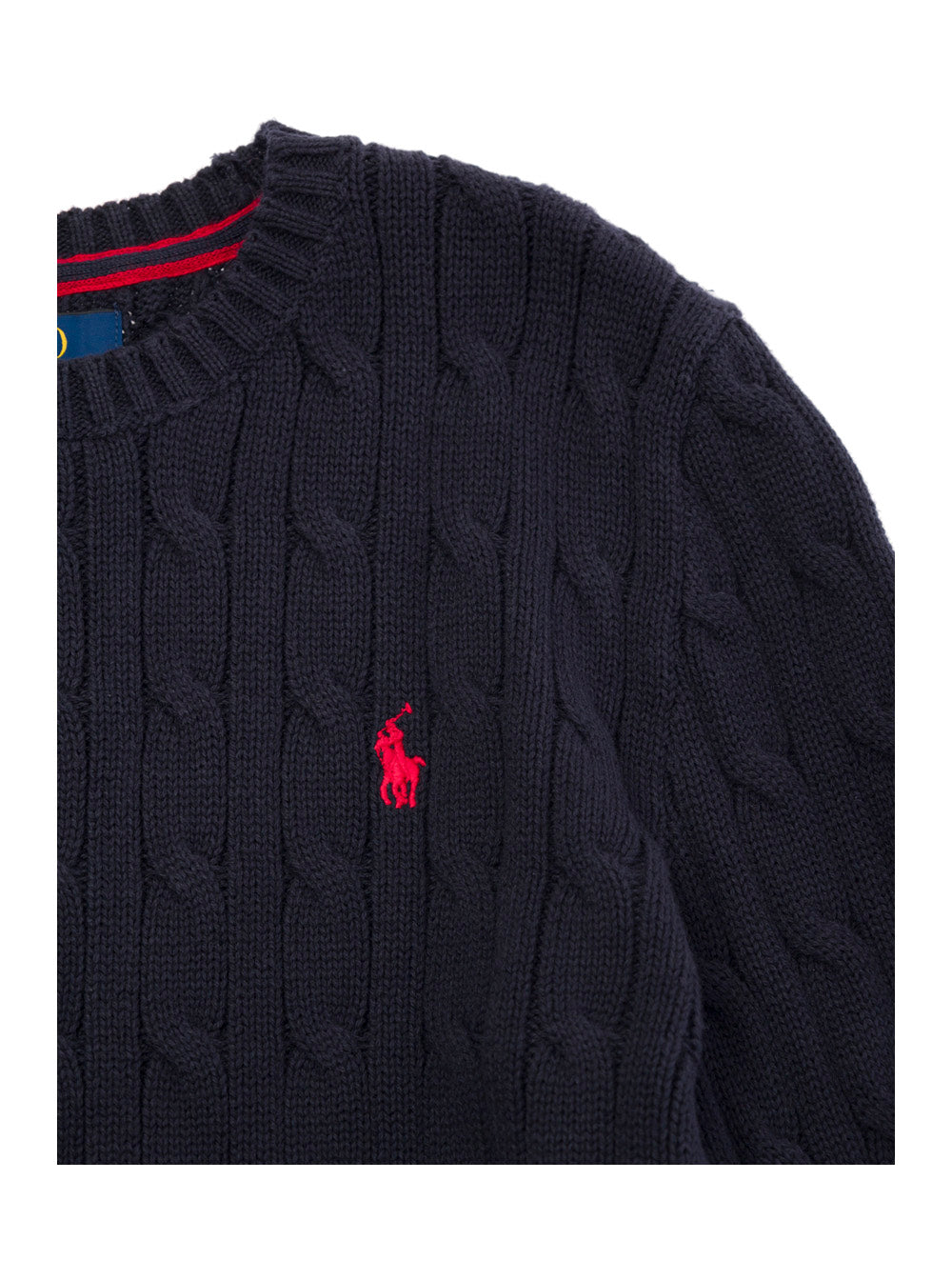 Blue Sweater Cable Knit in Tech Fabric Men Blu Cotton Jersey