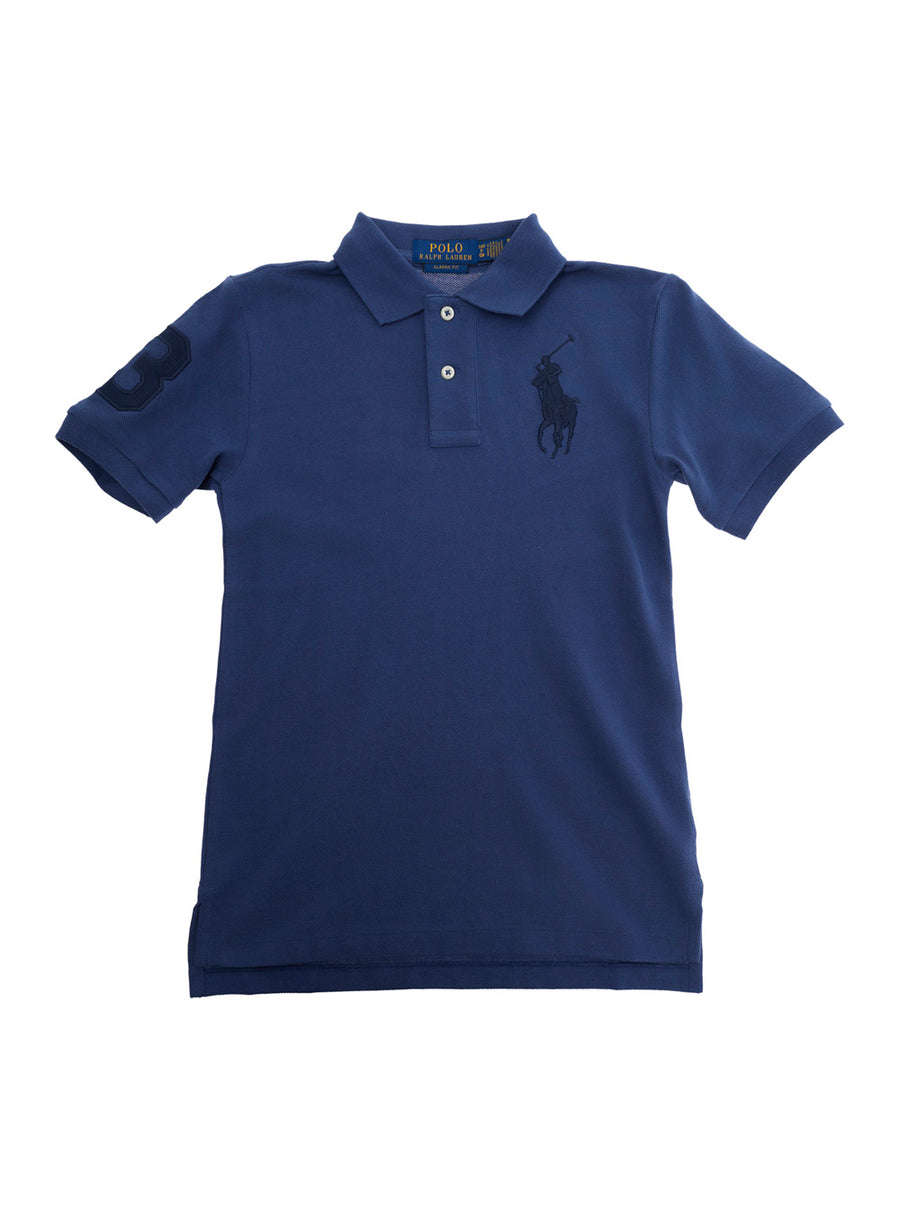 Mens Round-Neck T-Shirt Blue Cotton T-shirts