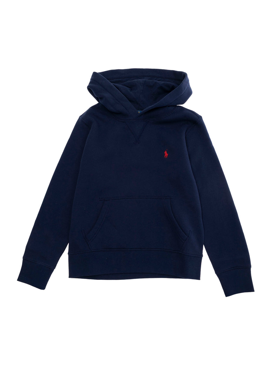 Hooded Sweatshirt Blue Cotton Hoods & Sweatshirts