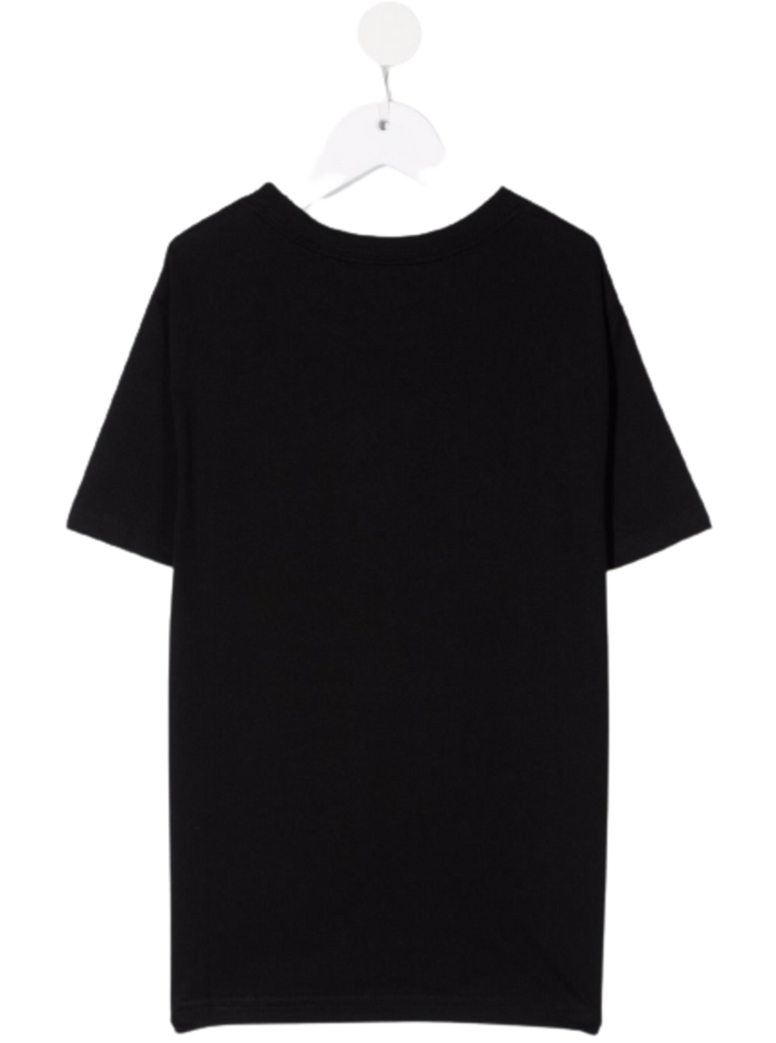 Black T-Shirt Polo Ralph Lauren with Front Logo for Girls Cotton Tshirts And Shirts