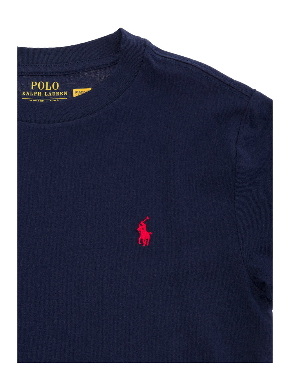T-Shirt With Pony Embroidery Blue Cotton For Boy Black Tshirts And Polo Shirts
