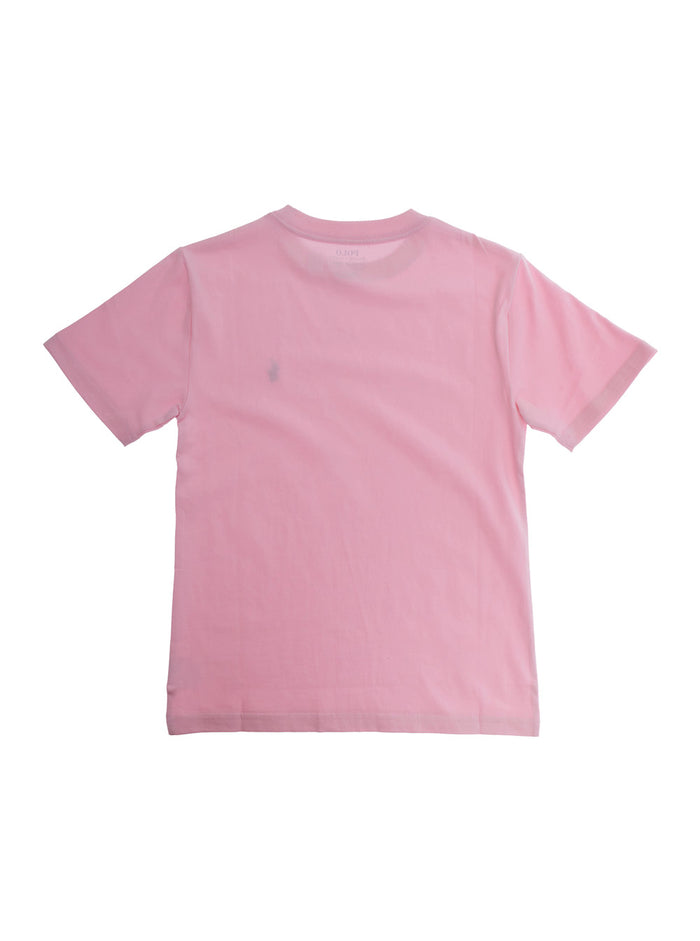 Pink T-Shirt with Front Logo in Cotton for Women Tshirts And Polo Shirts