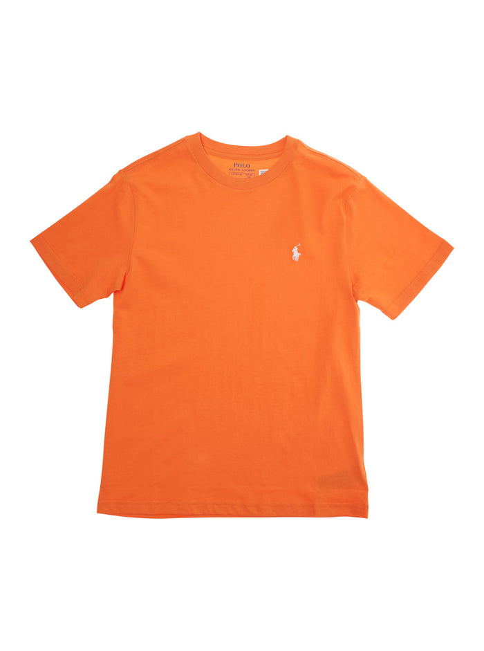 Pony Logo Front Orange Cotton T-shirt for Kids Tshirts And Polo Shirts