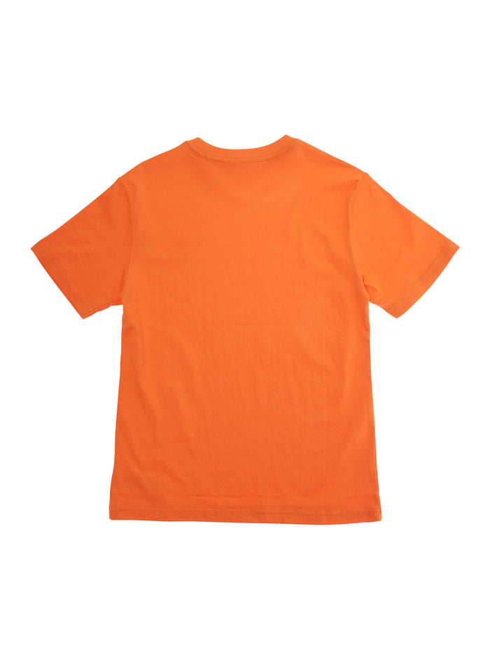 Pony Logo Front Orange Cotton T-shirt for Kids Tshirts And Polo Shirts