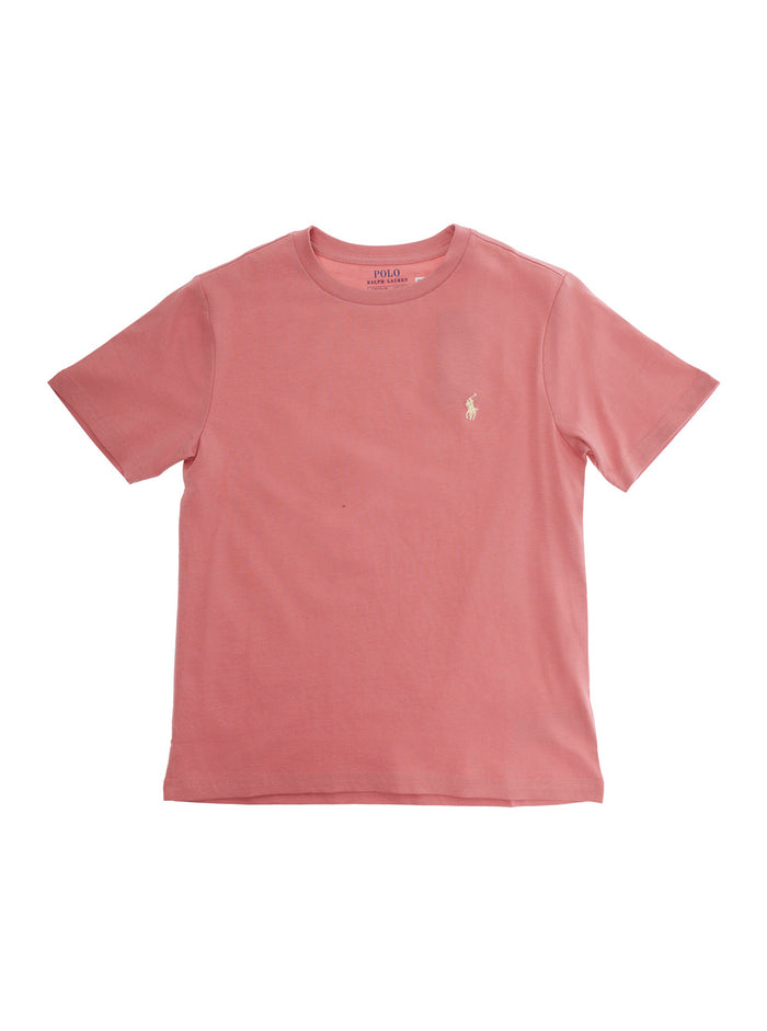 Pink T-Shirt with Logo on the Front in Cotton for Women Tshirts And Polo Shirts