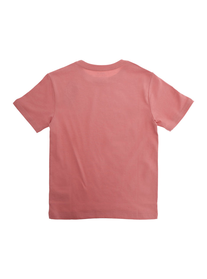 Pink T-Shirt with Logo on the Front in Cotton for Women Tshirts And Polo Shirts