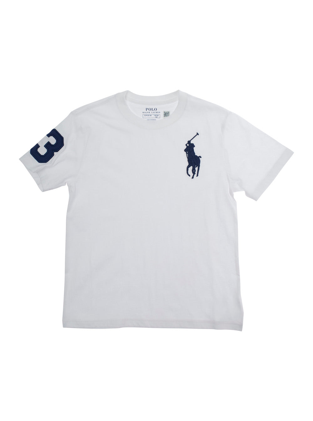 White Pony T-Shirt with Front Embroidery in Cotton for Kids Tshirts And Polo Shirts