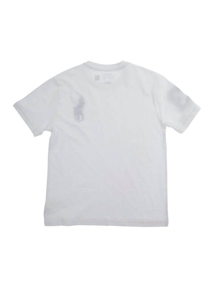 White Pony T-Shirt with Front Embroidery in Cotton for Kids Tshirts And Polo Shirts