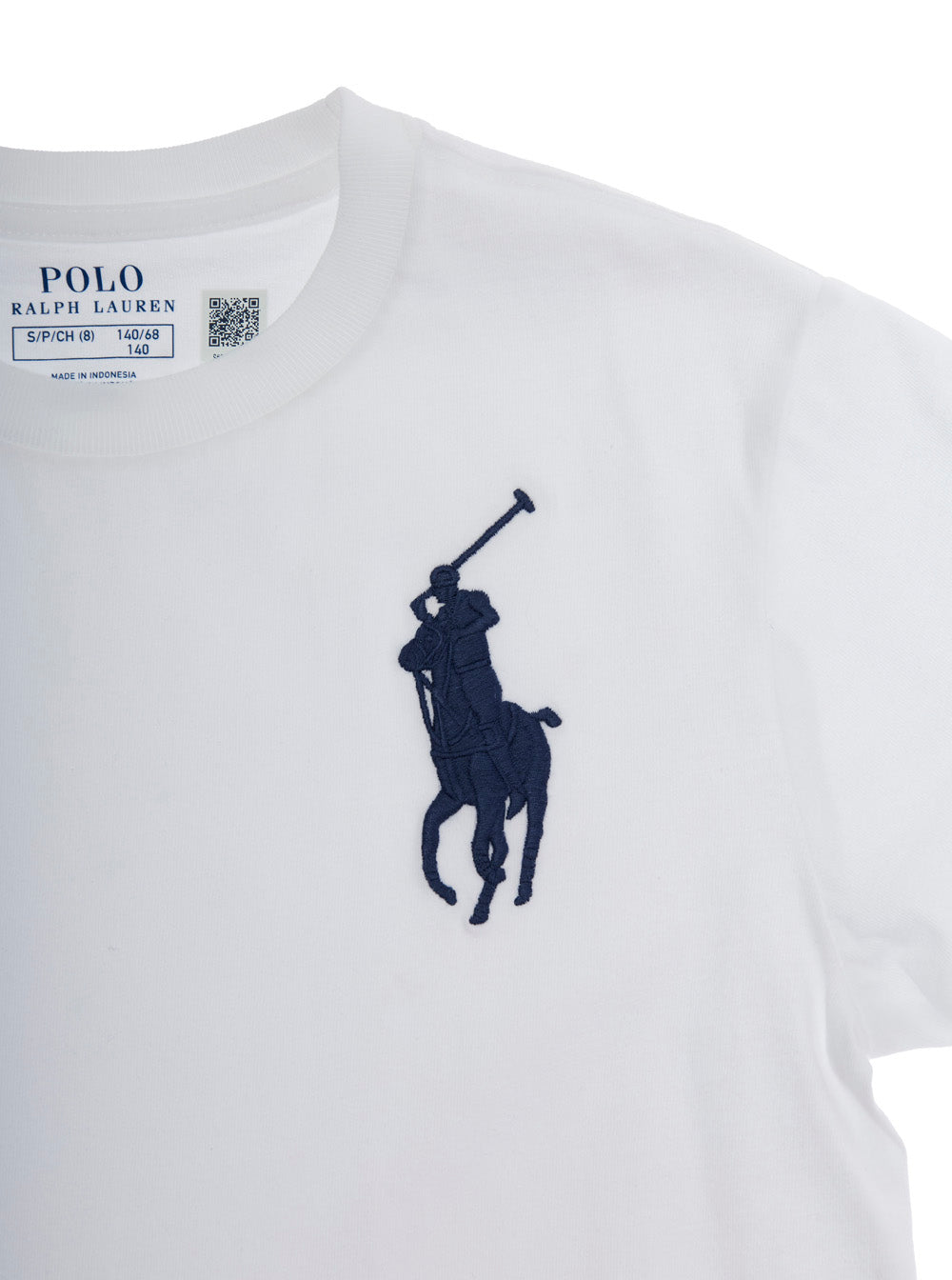 White Pony T-Shirt with Front Embroidery in Cotton for Kids Tshirts And Polo Shirts