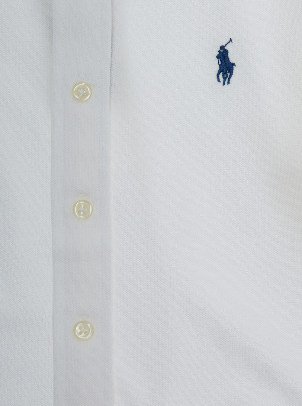 Shirt with Embroidered Pony Logo on Front in White Cotton for Kids And Blouses