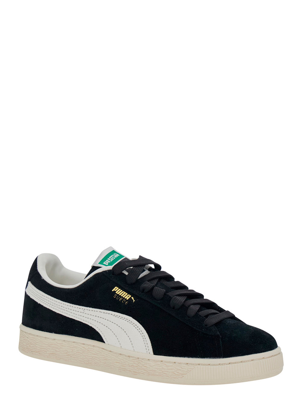 Sneakers Suede Charles Black With Leather Details