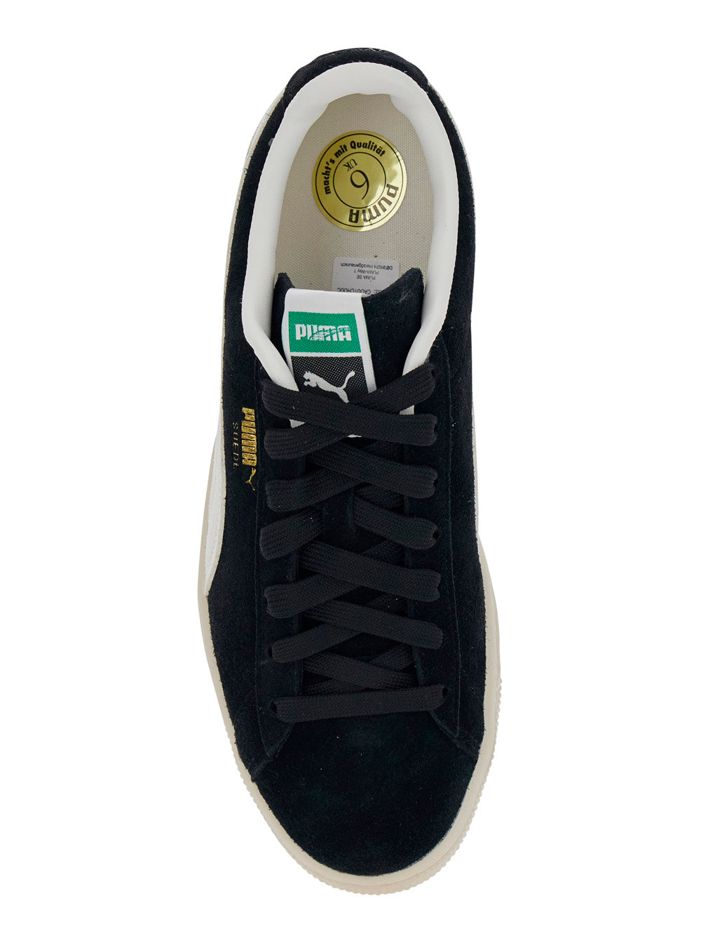 Sneakers Suede Charles Black With Leather Details