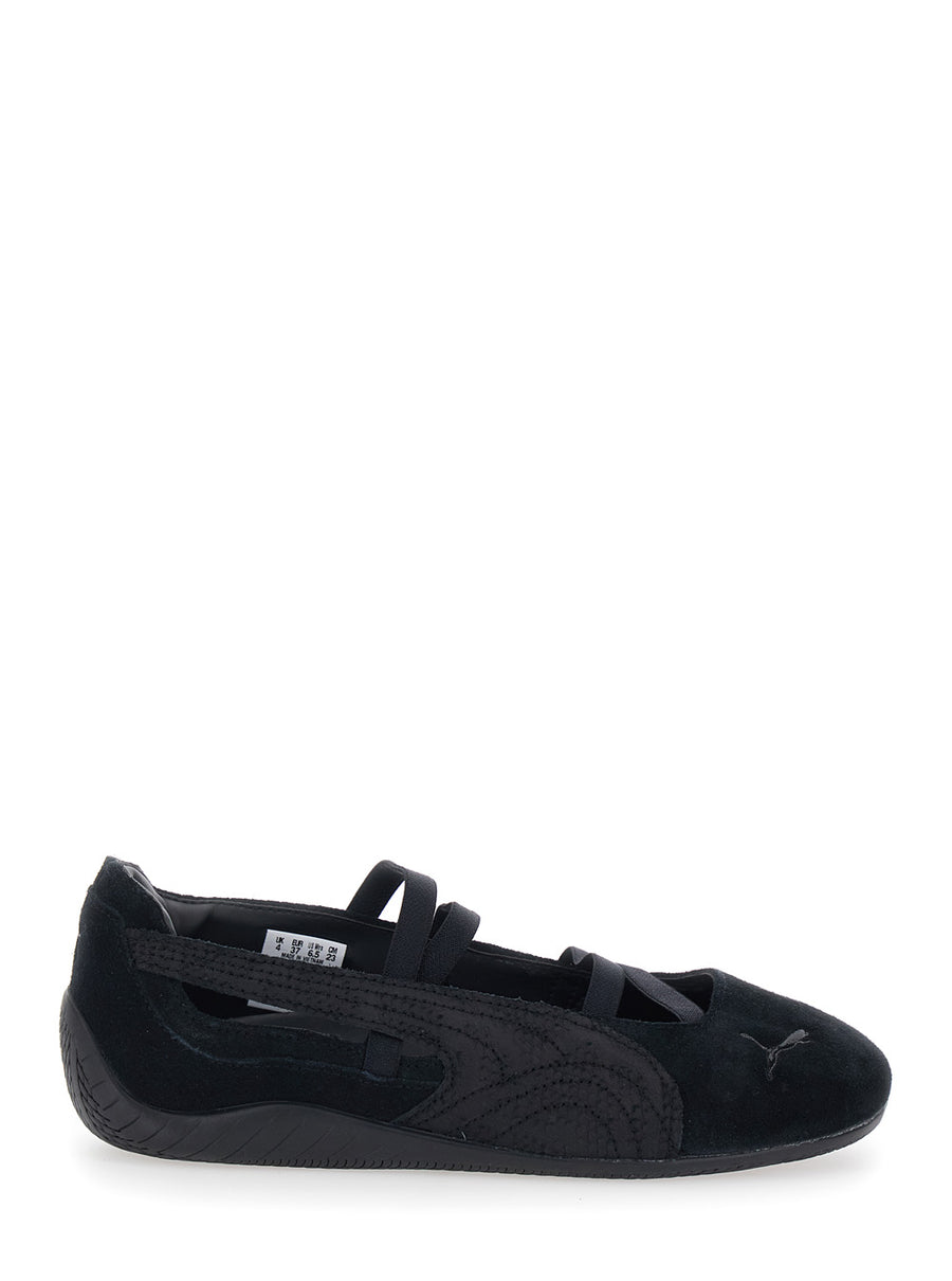 Ballet Shoes Speedcat Black Leather And Fabric Ballerina