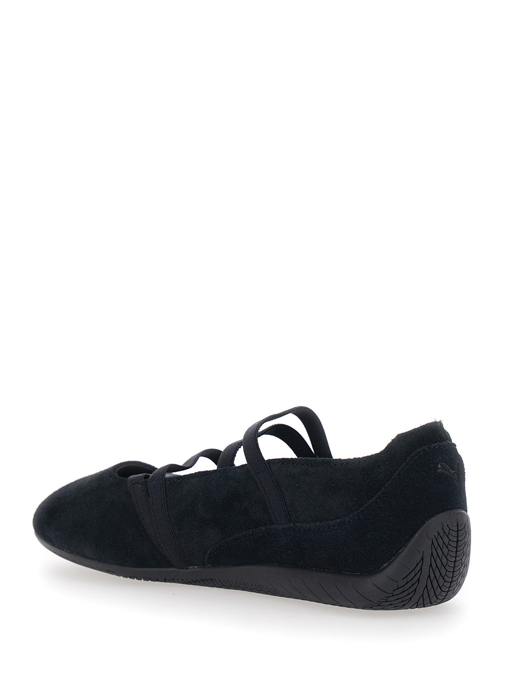 Speedcat Ballet shoes with Snake Skin Effect Print and Leather Fabric Buckle Closure Black Unisex Ballerinas