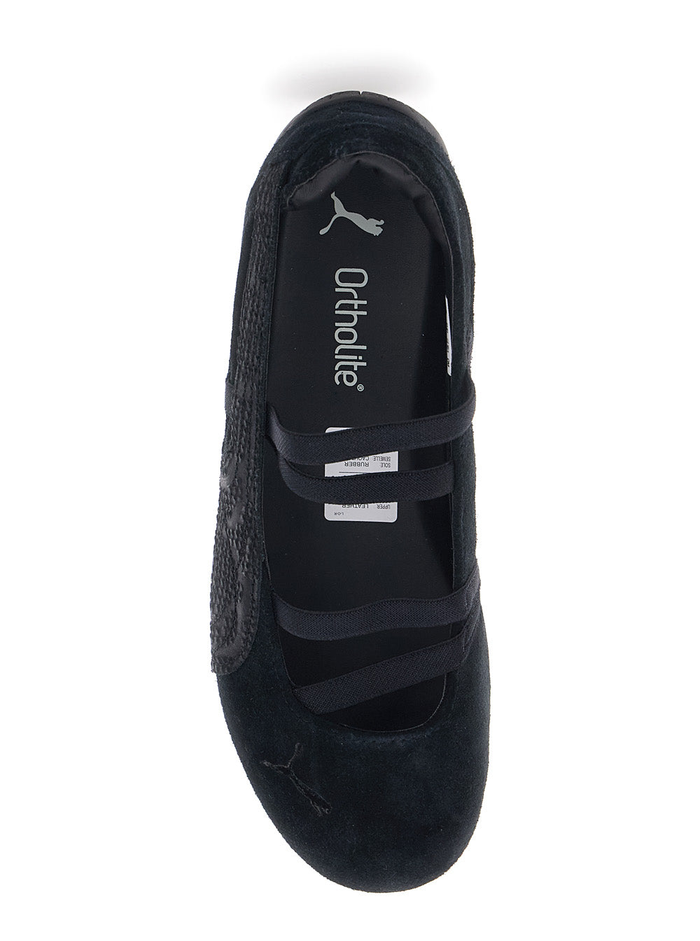 Speedcat Ballet shoes with Snake Skin Effect Print and Leather Fabric Buckle Closure Black Unisex Ballerinas