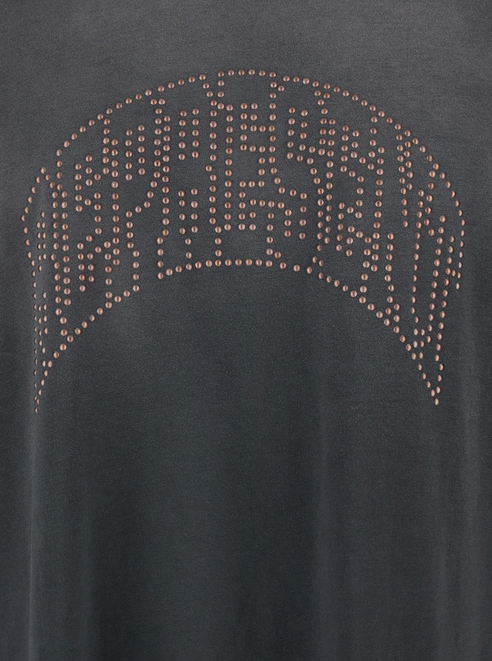 Black T-Shirt with Logo Lettering on the Front and Faded Effect for Men Cotton Tshirts Polo Shirts