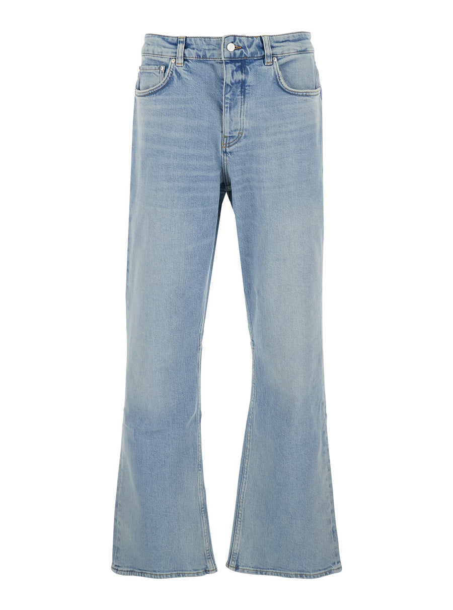 Boot-Cut Jeans Blue Cotton