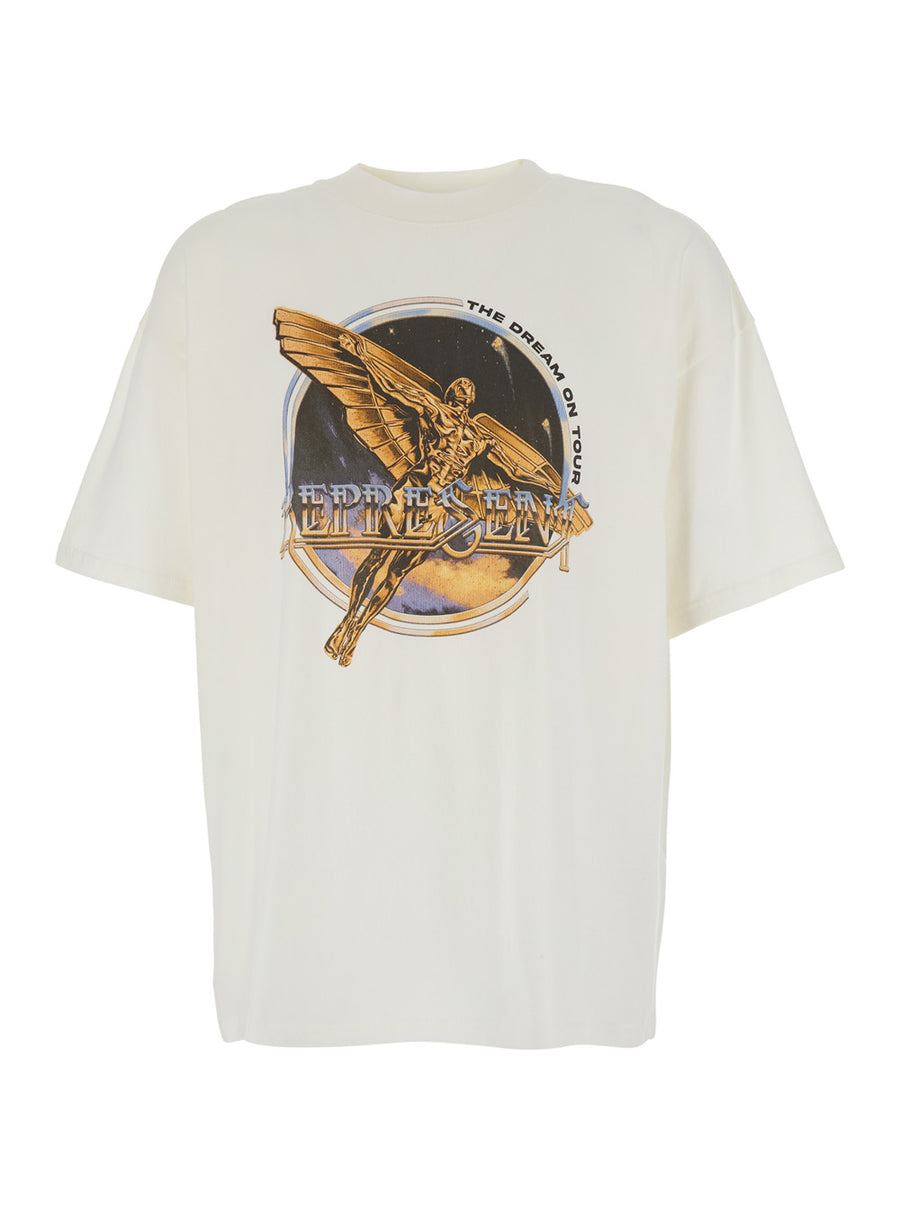 T-Shirt With Graphic Print, White Cotton T-shirts
