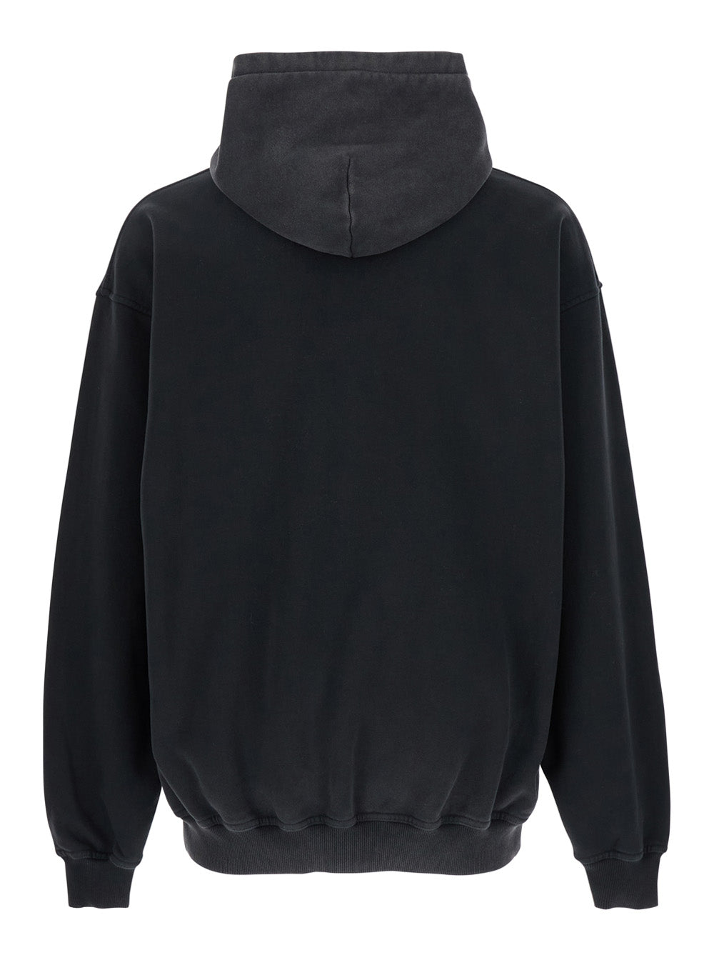 Sweatshirt Fissa with Maxi Print on the Front in Black Cotton for Men Sweatshirts