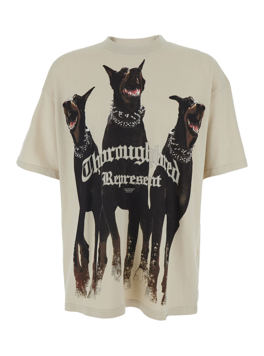 T-Shirt Thoroughbred Beige Cotton T-shirts