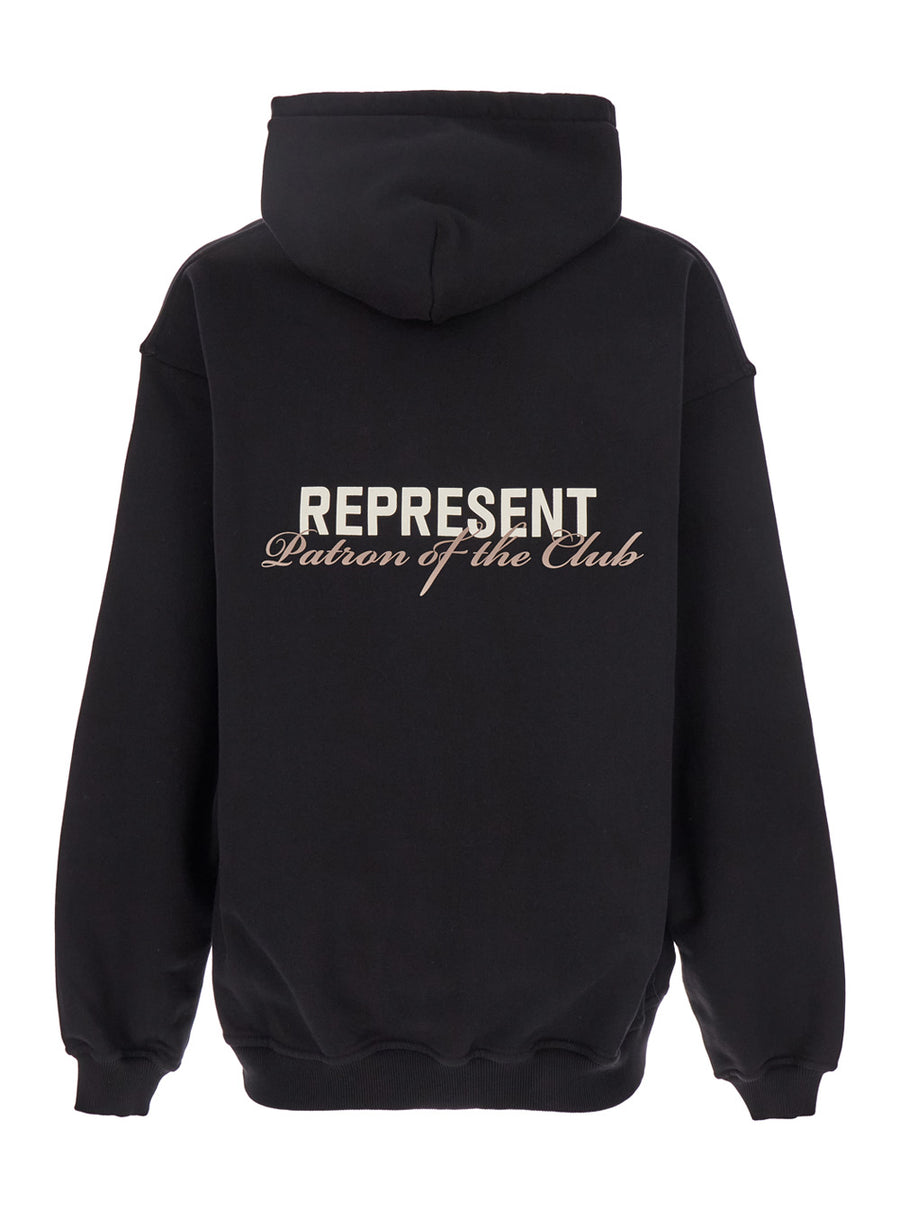 Hoodie Patron Of The Club Black Cotton Sweatshirts