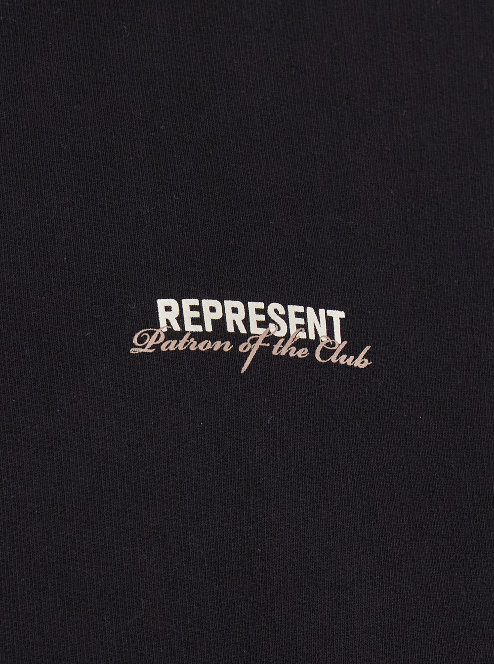 Hoodie Patron of The Club with Front and Back Logo Print in Black Cotton for Men Sweatshirts
