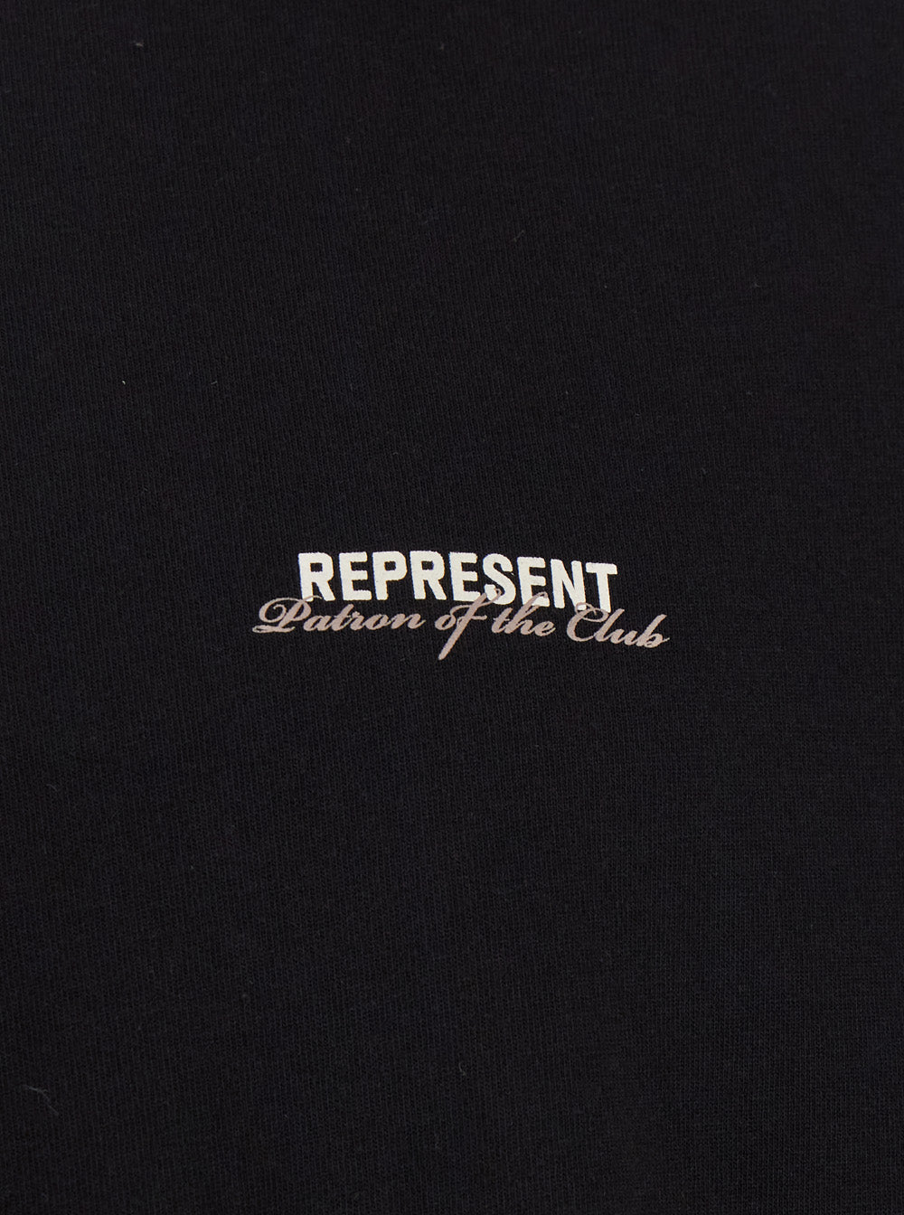T-Shirt Patron of the Club with Front and Back Logo Print in Black Cotton for Men Tshirts Polo Shirts