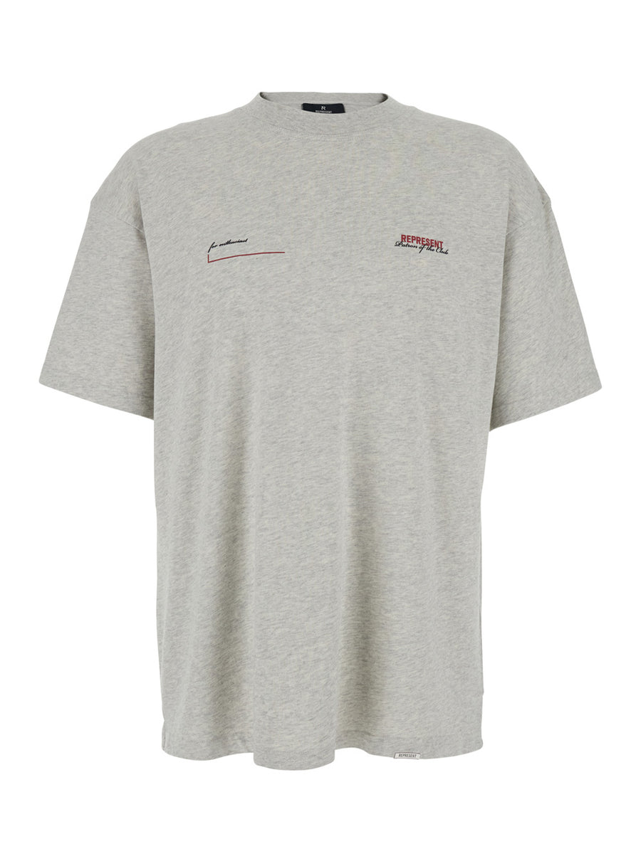 T-Shirt Patron Of The Club Grey Cotton T-shirts