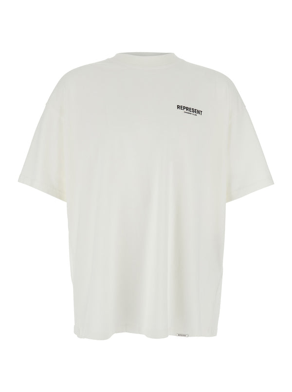 T-Shirt With Logo White Cotton T-shirts