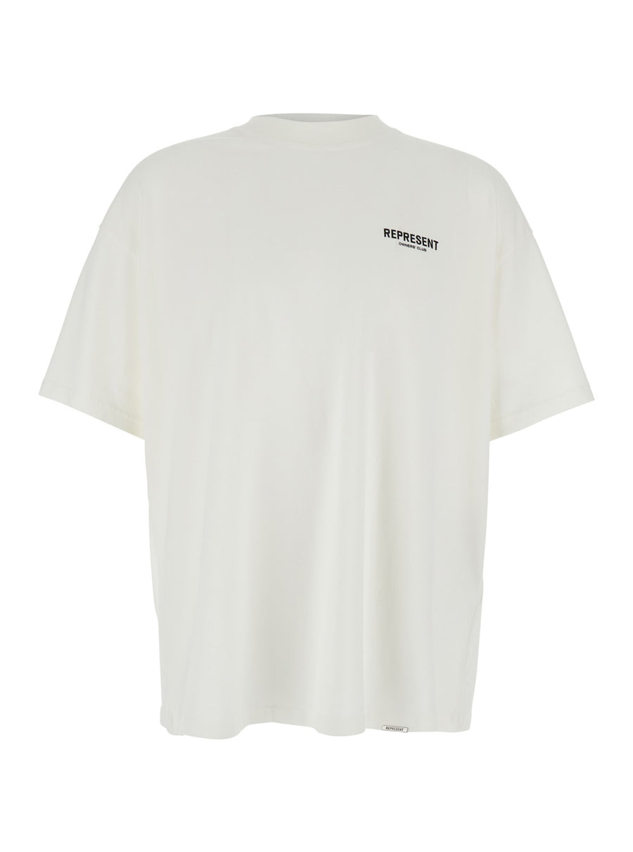 T-Shirt With Logo White Cotton T-shirts