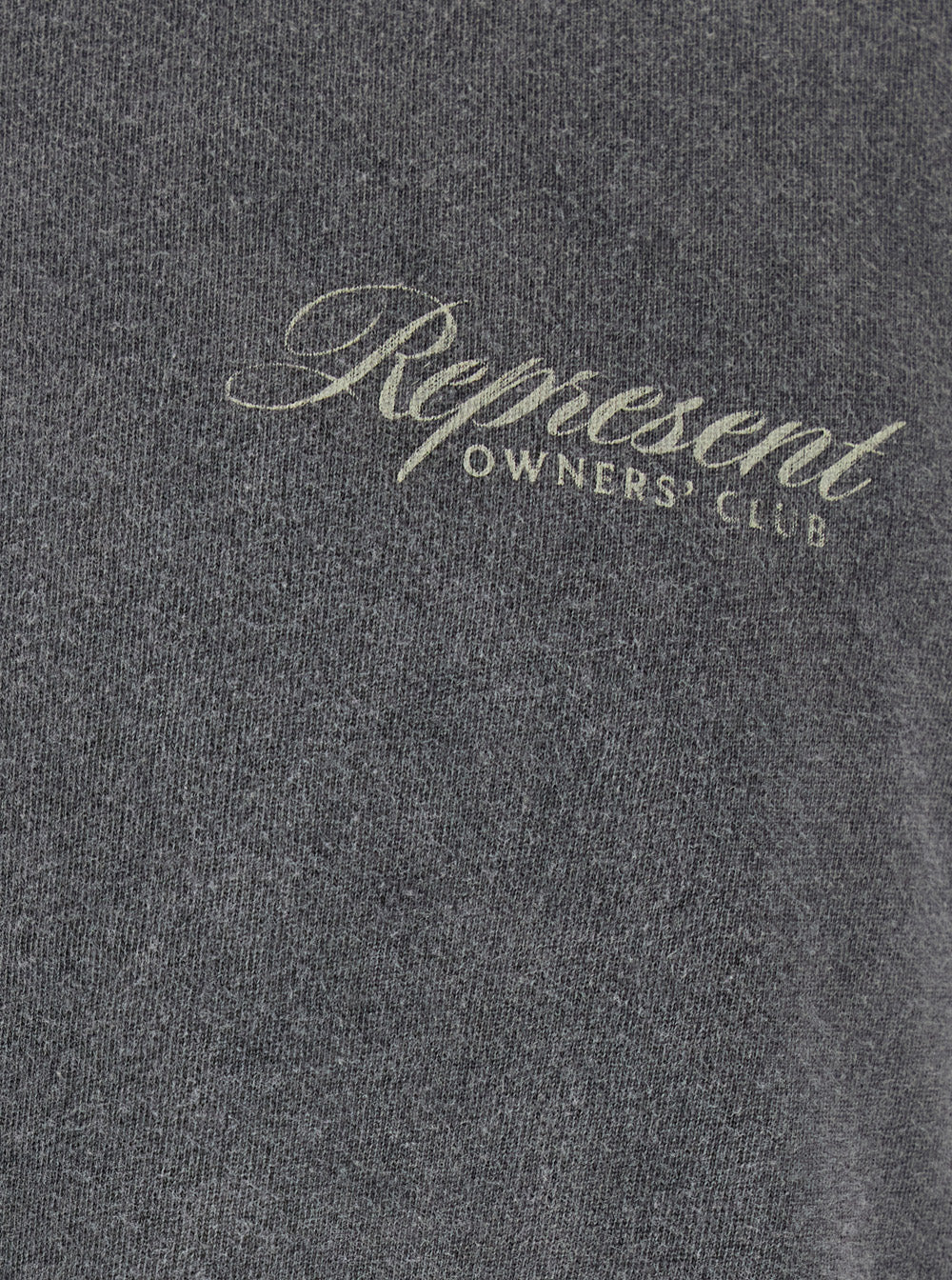 Gray T-Shirt with Logo on Front and Back Faded Effect - Cotton Clothing Men Grey Tshirts Polo Shirts