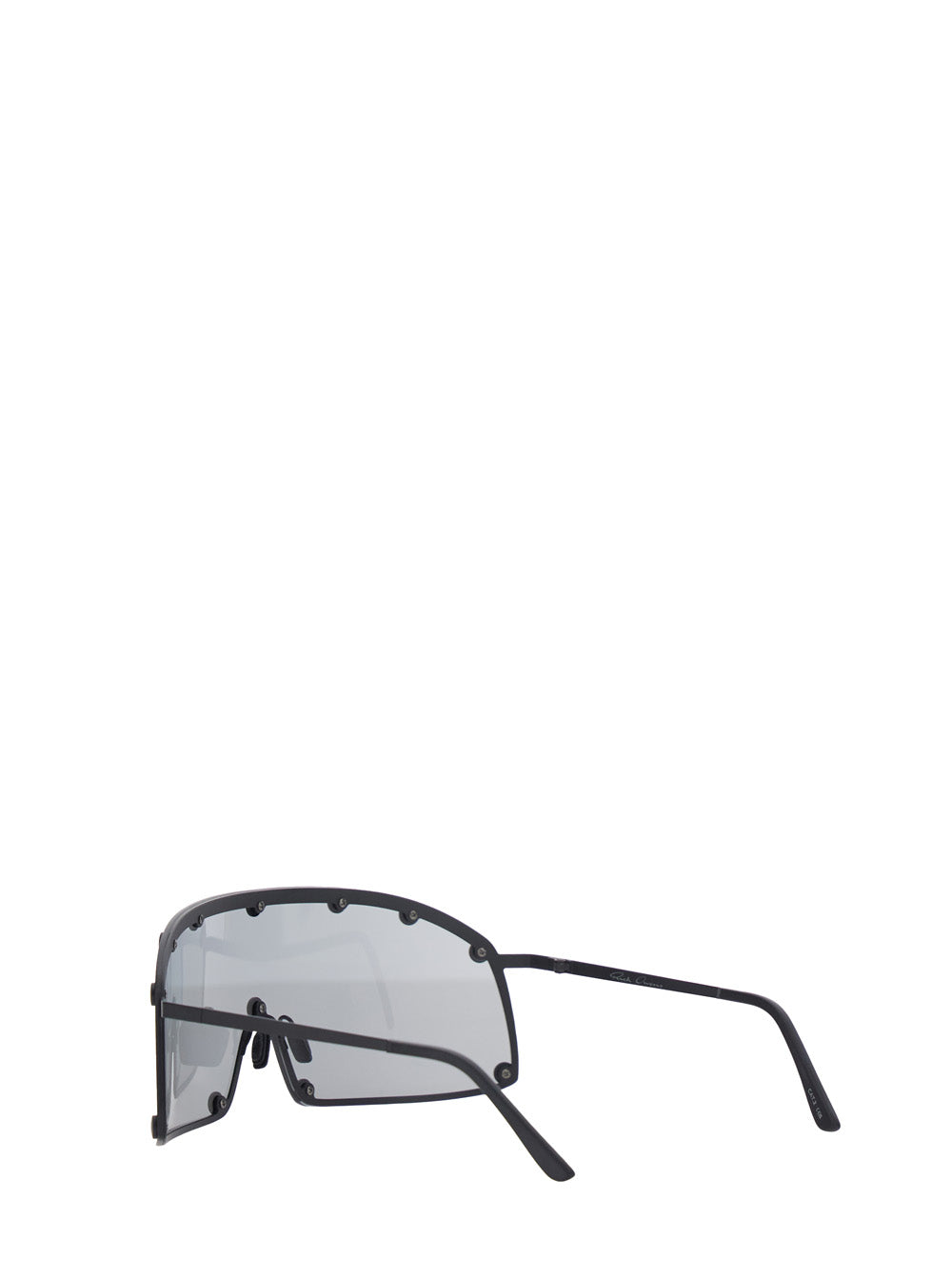 Oversized Sunglasses Rick Owens With Stud Details And Black Two-Tone Stainless Steel Temples For Men