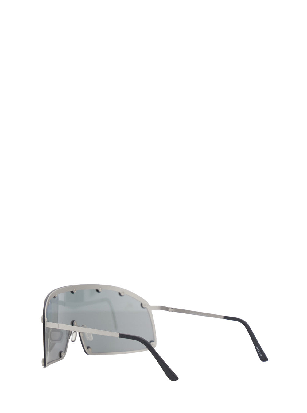 Oversized Sunglasses with Stud Details and Two-Tone Stainless Steel Temples for Men Grey