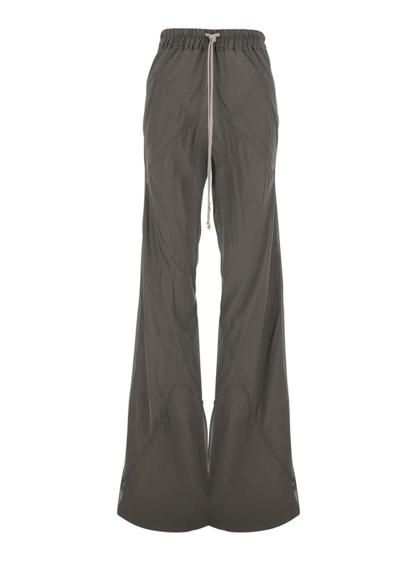 Trousers Bias Grey Silk Blend