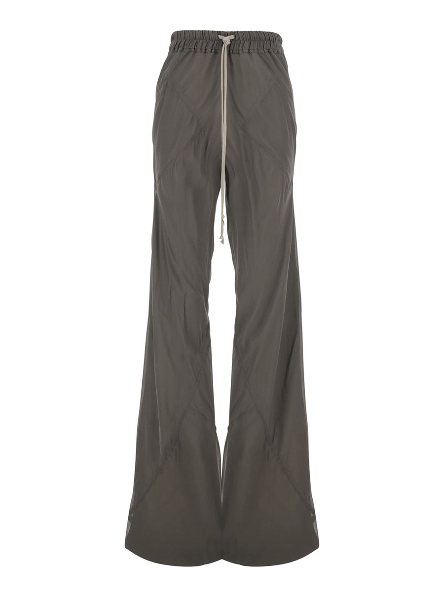 Trousers Bias Grey Silk Blend