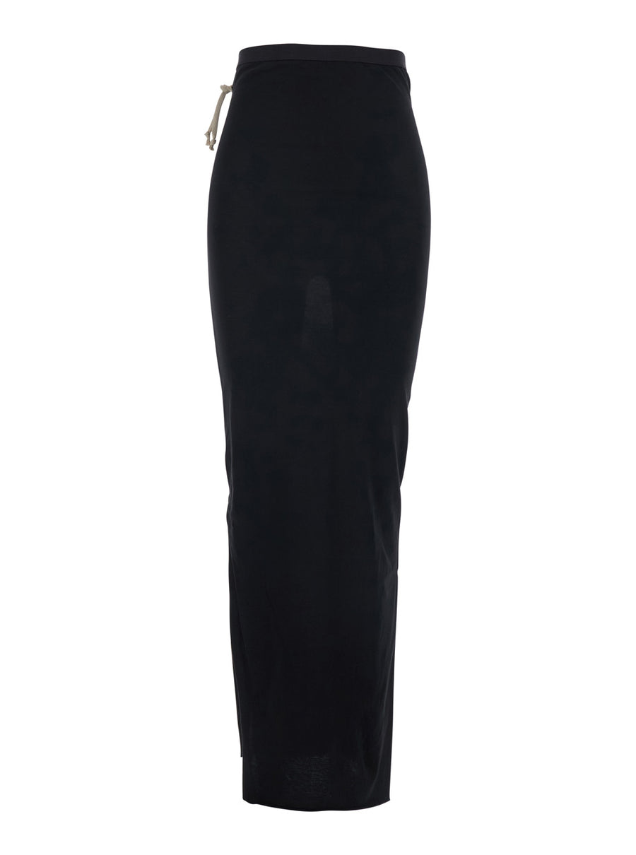 Long Skirt Black Cotton