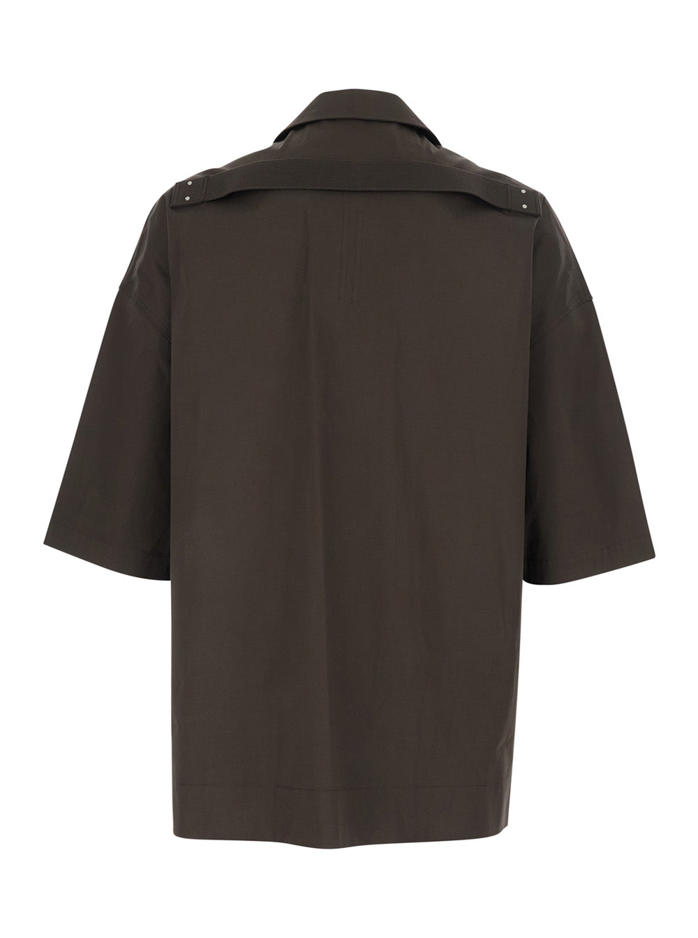 Magnum Bowling Shirt with Cuban Collar and Wide Short Sleeves in Brown for Men Cotton Elastane Blouses