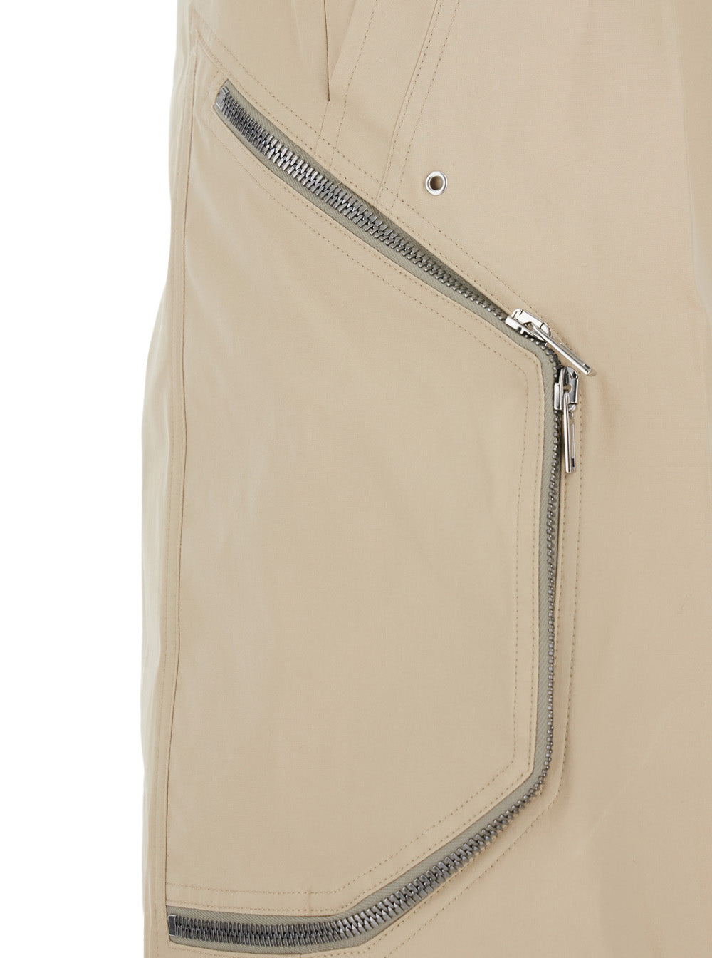 HEIZER BELAS-SAND PANTS - Beige with High Waist and Side Pockets Cotton Men Elastane Trousers