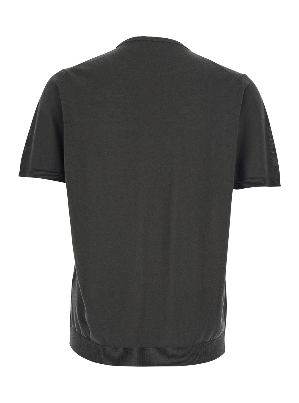 Crew Neck T-Shirt with Ribbed Cotton Finishes Brown Men Tshirts And Polo Shirts