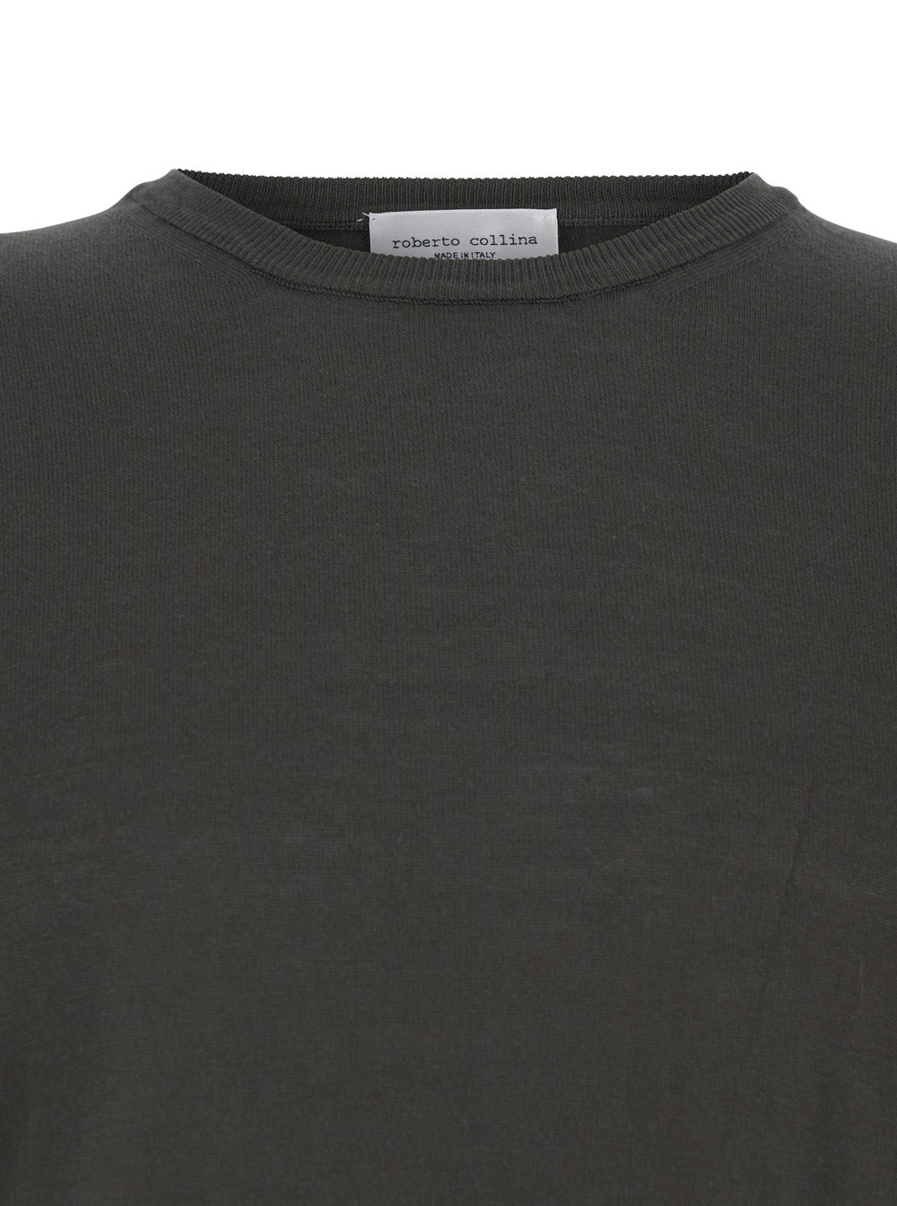 Crew Neck T-Shirt with Ribbed Cotton Finishes Brown Men Tshirts And Polo Shirts